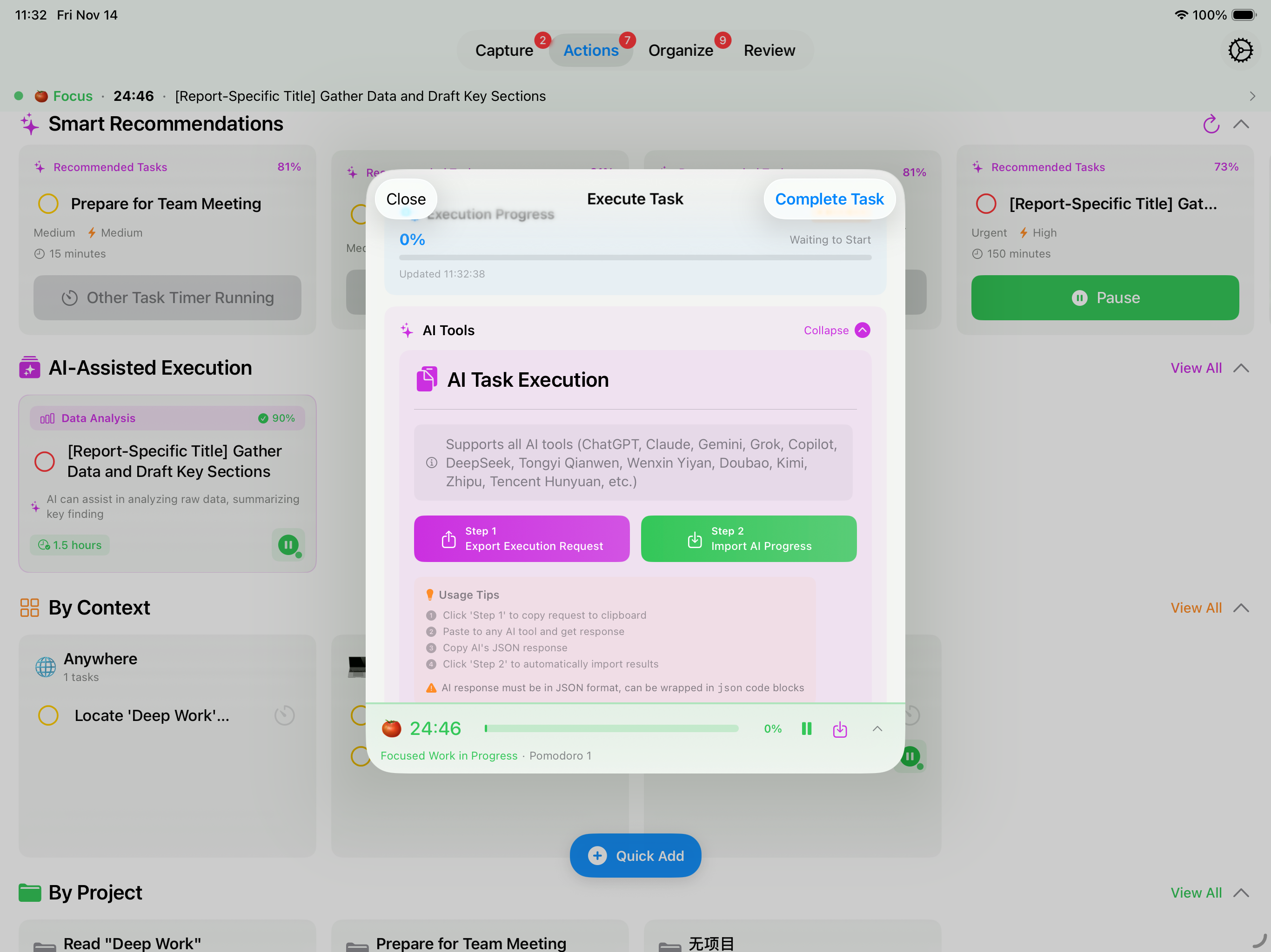 iPad Copy AI assistance instruction